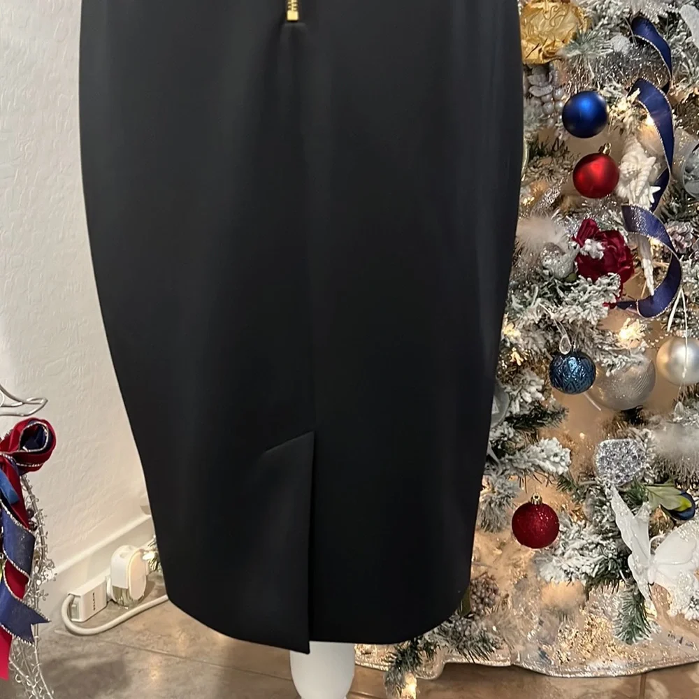 TED BAKER, SATIN V-NECK DRESS - Picture 10 of 11